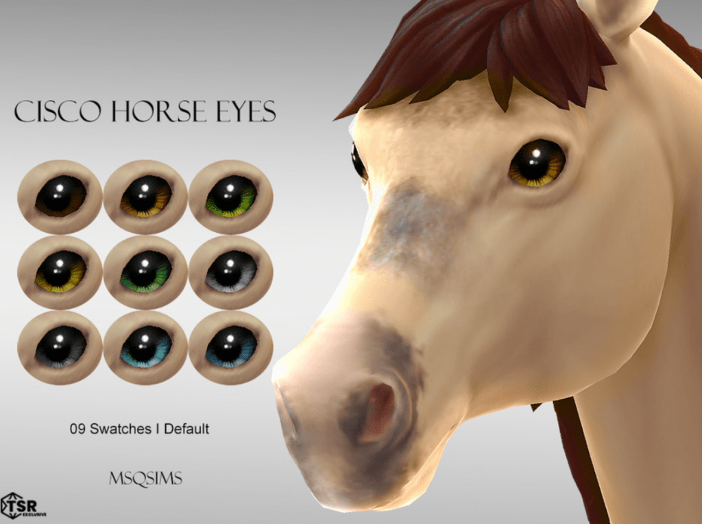 Cisco Colorful Realistic Eyes for Horses Override [ALPHA]