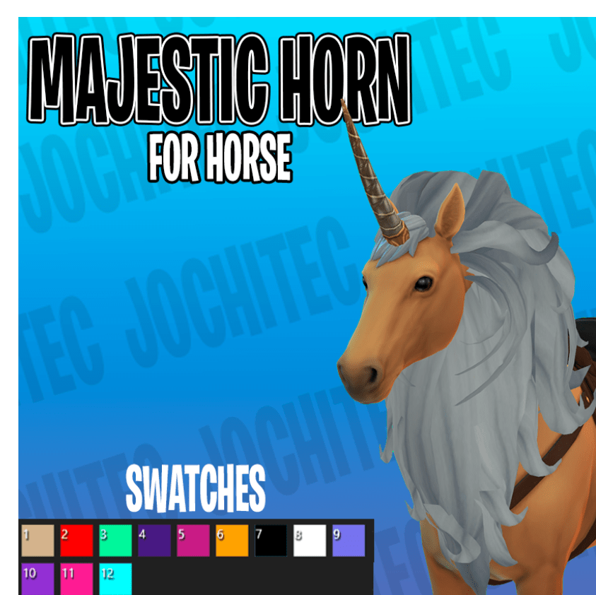 Steel Plated Majestic Horn for Horses [MM]