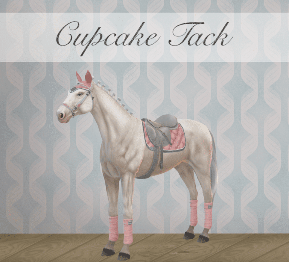 Cupcake Tack Set for Horses (Saddle Pad/ Bonnet) [MM]