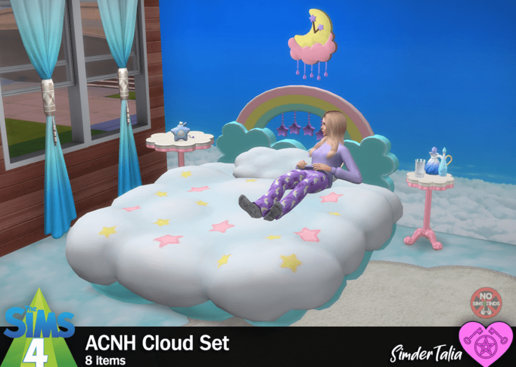 Clouds Theme Set (Bed/ Table/ Rug/ Floor/ Wall) [MM]