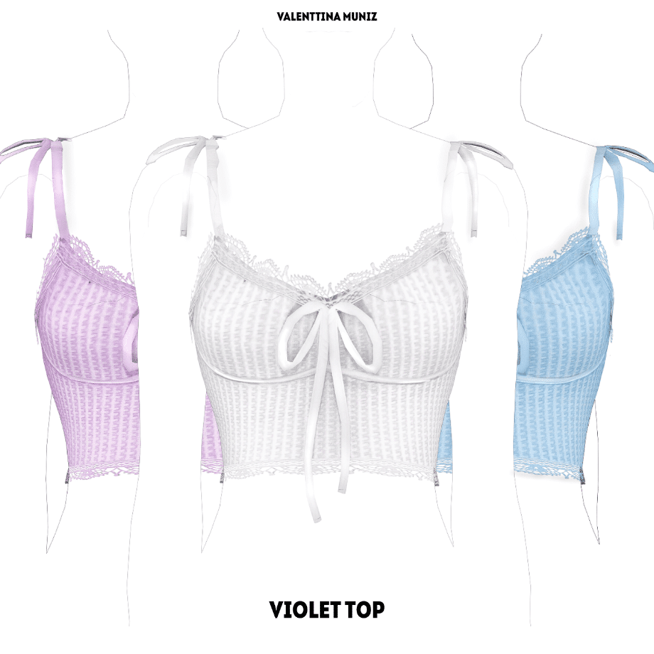 Lace Trim Crop Top with Bow Front [ALPHA]