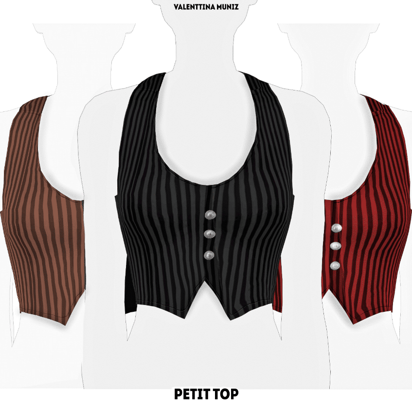 Cropped Halter Vest with Buttons