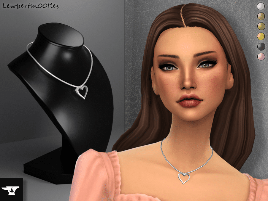 Simple Necklace with Heart Pendant for Female [ALPHA]