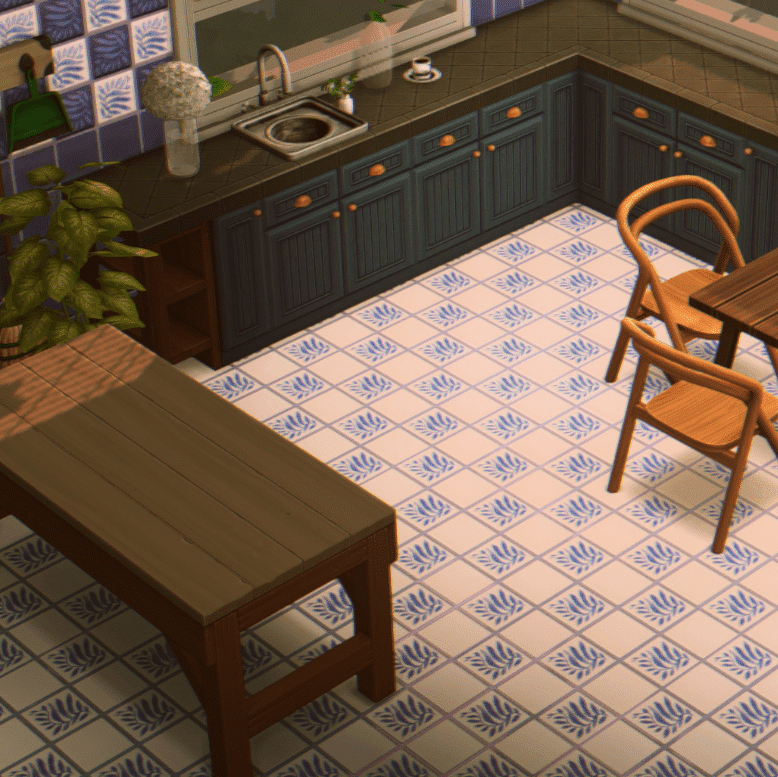 Elegant Checkered Style Floor Tiles [MM]