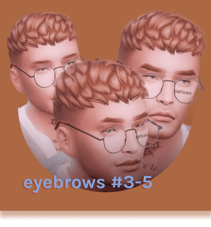 Slim and Chunky Eyebrows for Male and Female [MM]