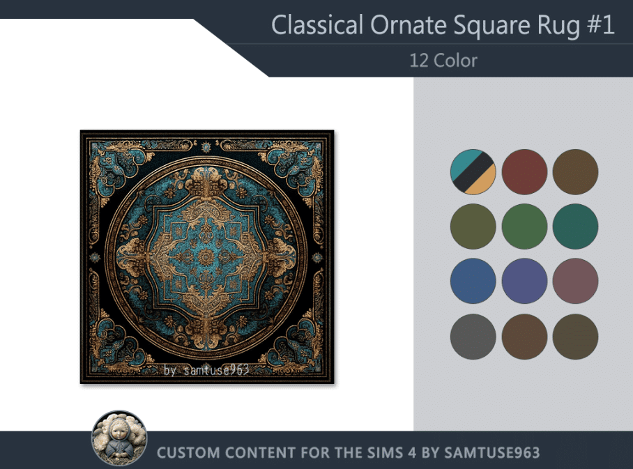 Classical Ornate Square Rug [ALPHA]