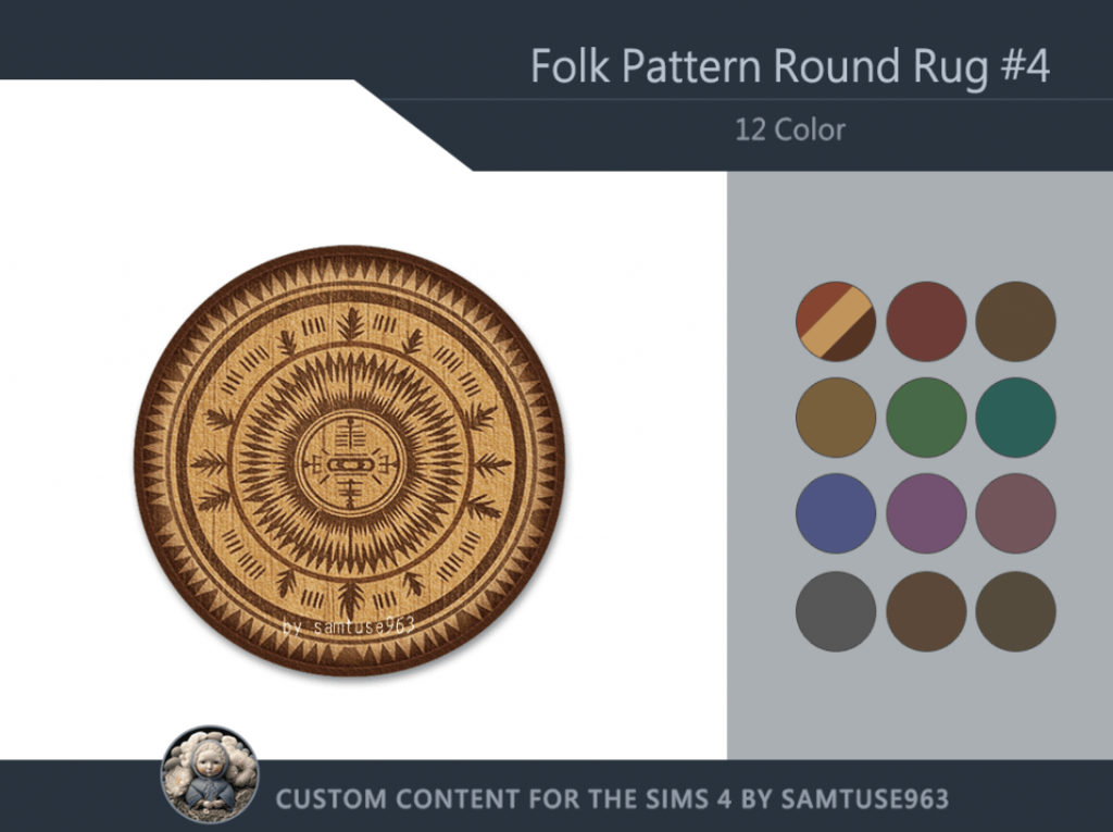 Tribal Patterned Round Rug [ALPHA]