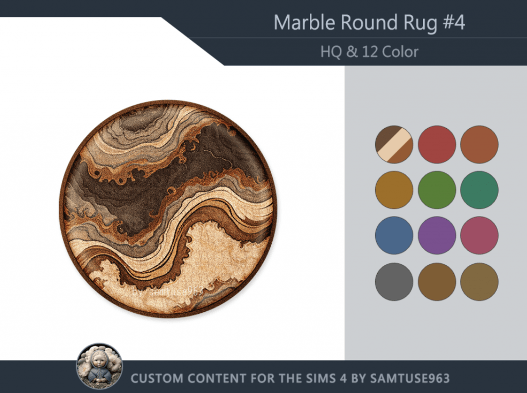 Marble Design Round Rug [ALPHA]