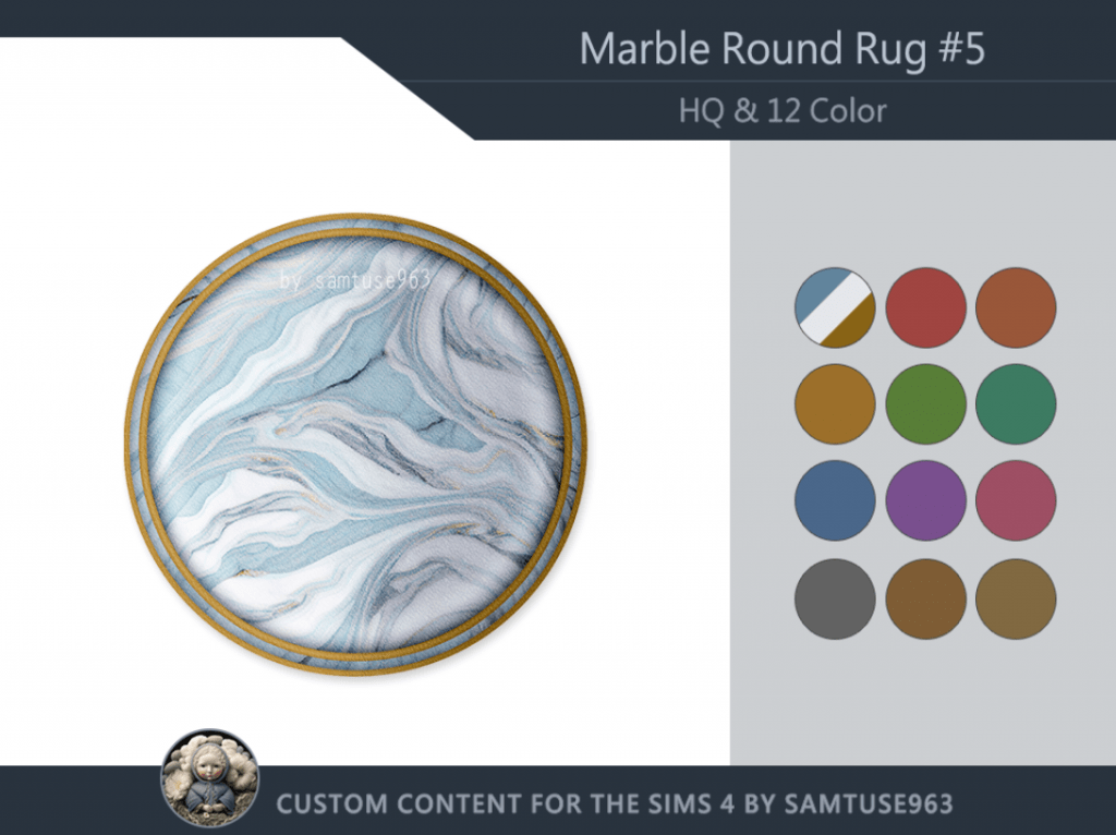 Stylish Marble Round Rug [ALPHA]