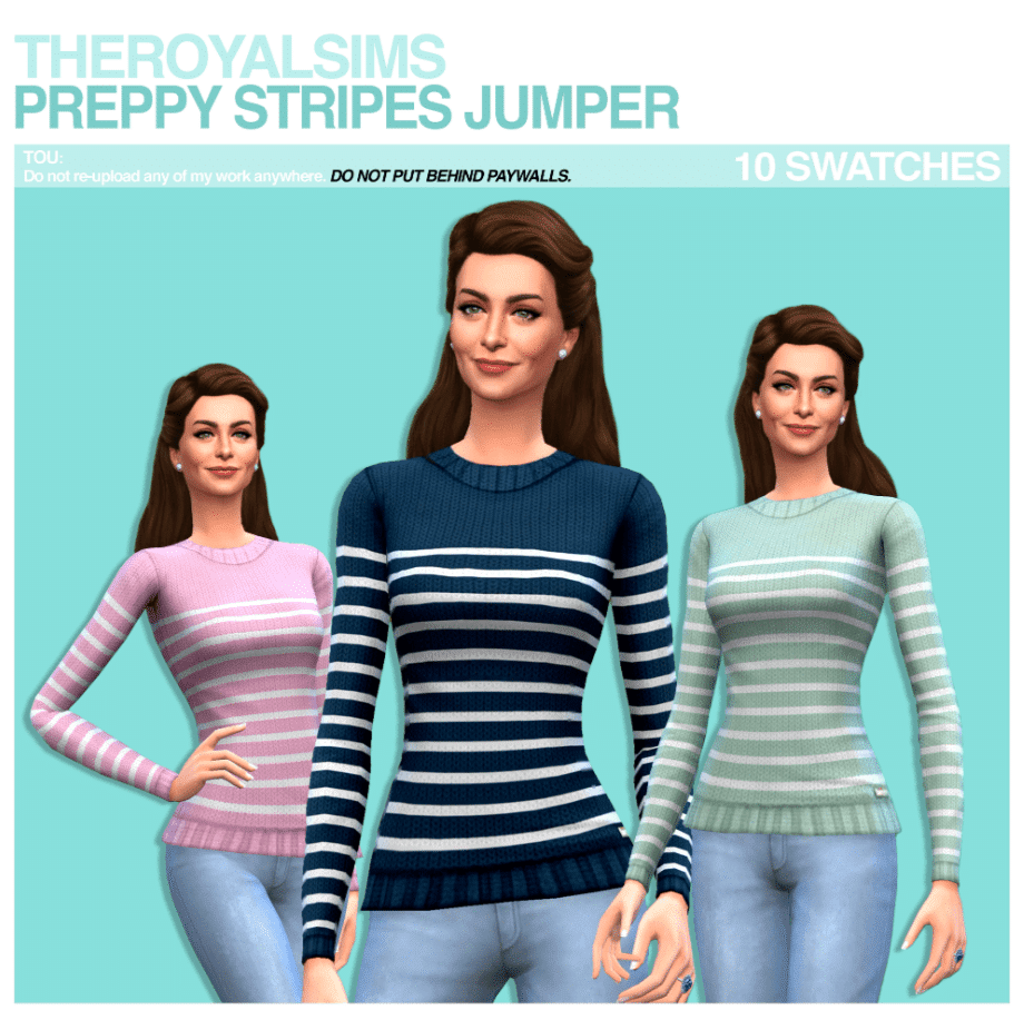 Preppy Stripes Knit Jumpers for Female [MM]