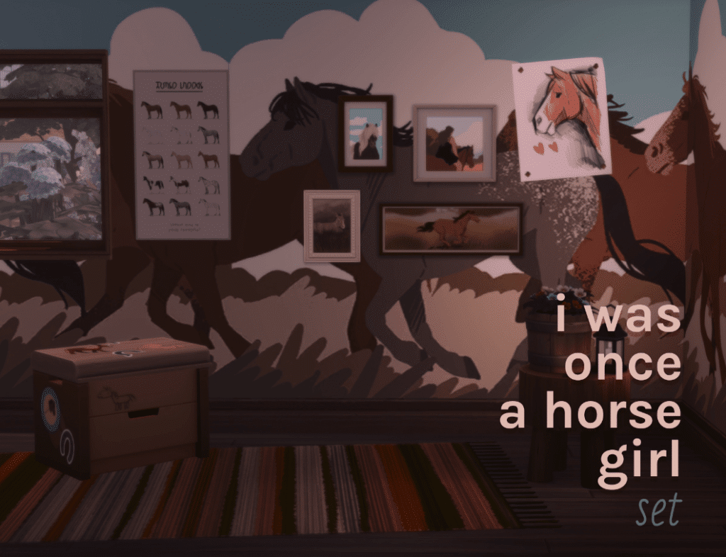 Horse Themed Set (Posters/ Wallpaper/ Paintings/ Toy Box) [MM]