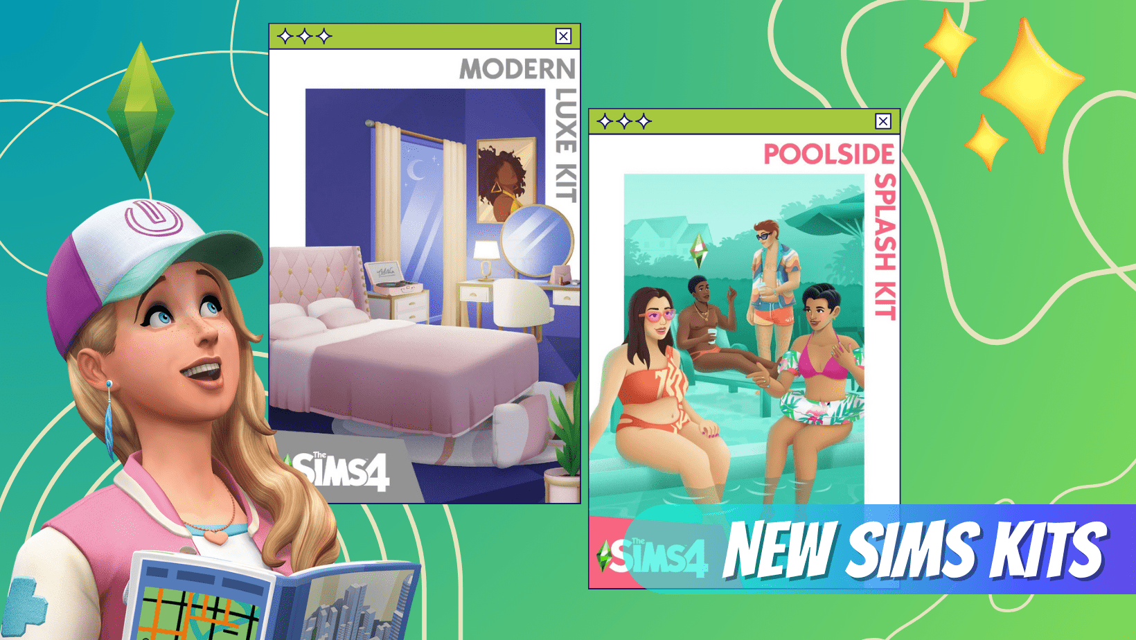 Poolside Splash Kit and Modern Luxe Kit : New Sims 4 Kits