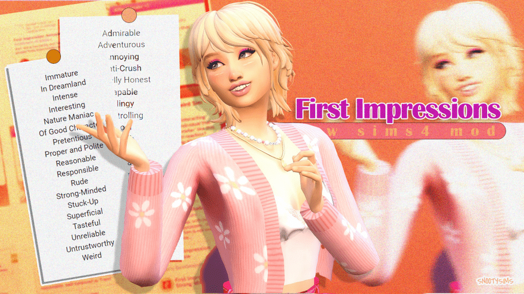 sims 4 first impressions mod