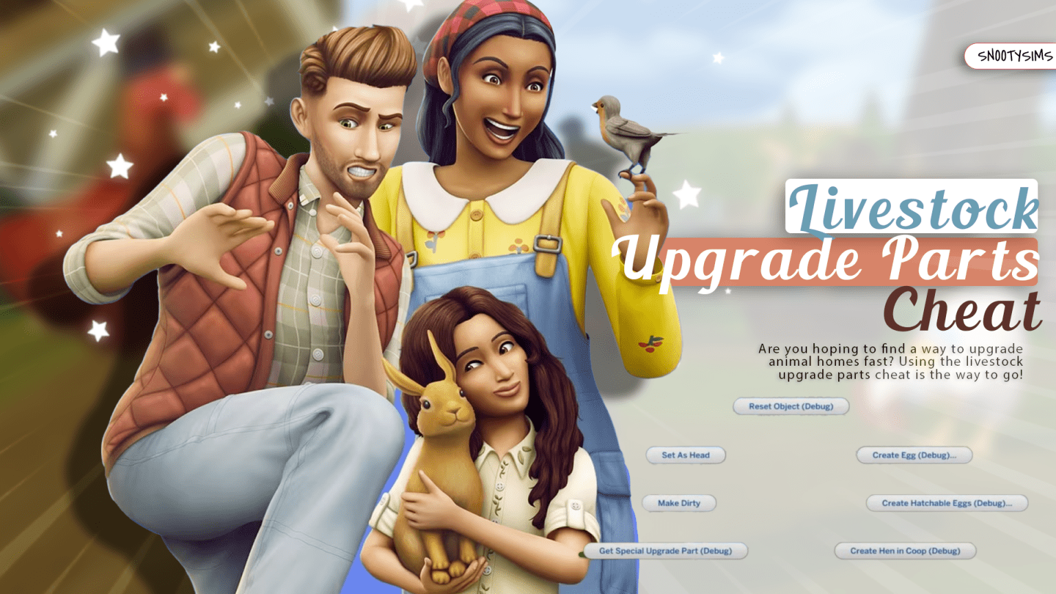 Livestock Upgrade Parts Cheat for Sims 4 Get All The Parts!