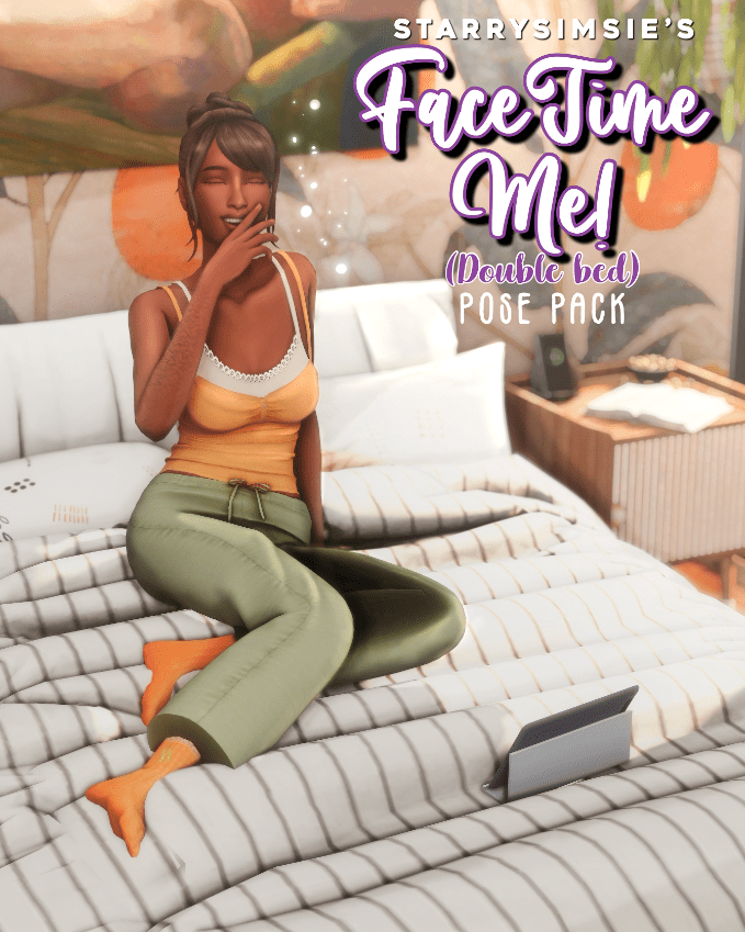 Facetime in Bed with iPad Pose Pack for Female