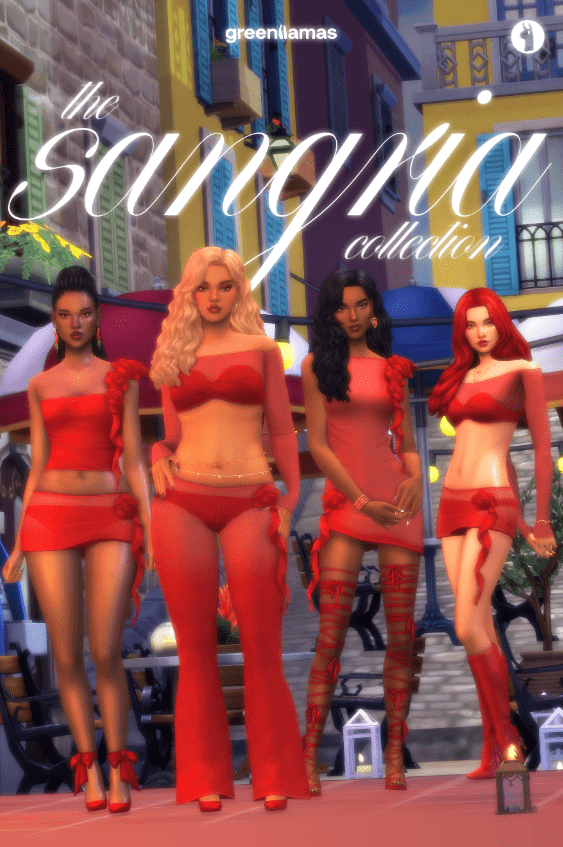The Sangria Clothes Collection Set for Female (Hairs/ Tops/ Bottoms/ Full Body) [MM]