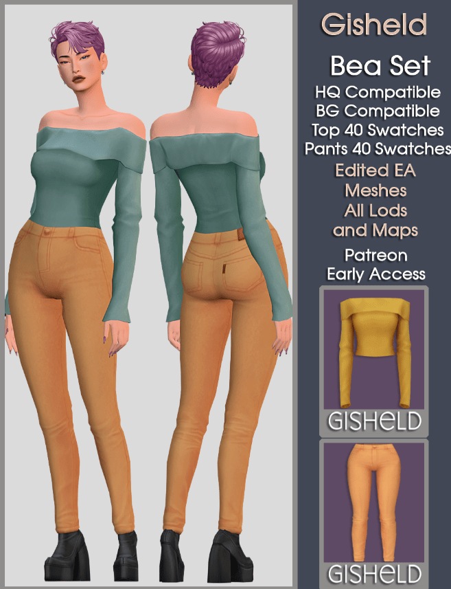 Bea Clothes Set for Female (Tops/ Pants) [MM]