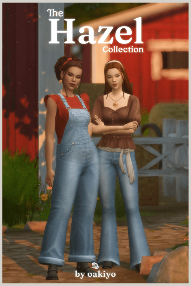 The Hazel Collection Set for Female (Hairs/ Jeans/ Crop Tops/ Dresses/ Blouse/ Necklace/ Earrings/ Overalls) [MM]