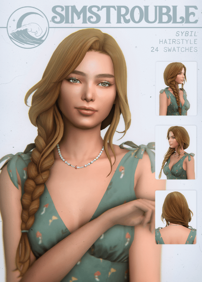 Messy Braided Ponytail Hairstyle for Female [MM]