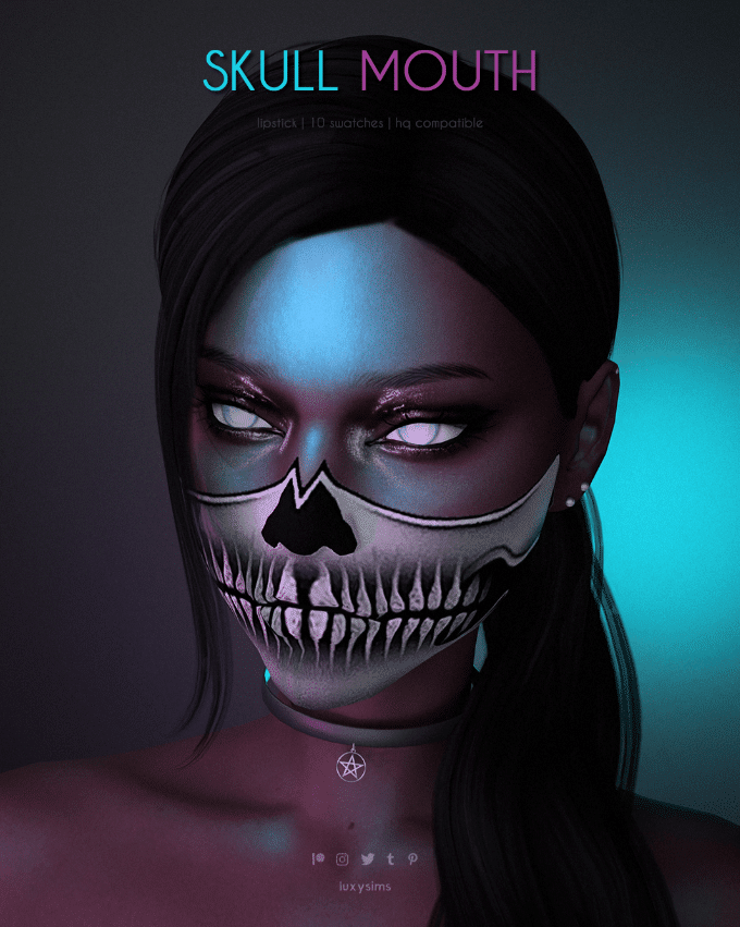 Halloween Skull Mask Makeup for Female