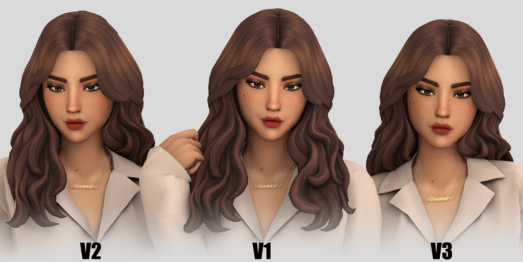 Long Middle Parted Wavy Hairstyle for Female [MM]