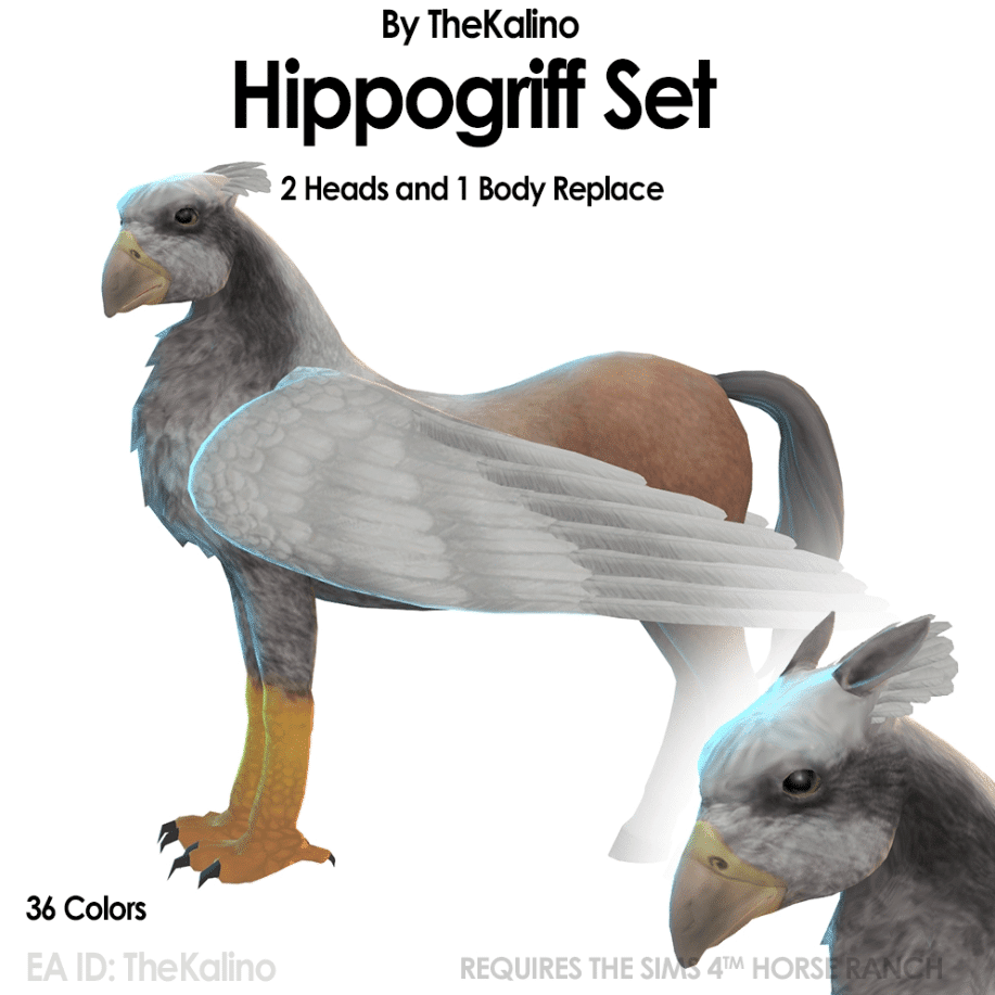 Hippogriff Set Replacement for Horses (Heads/ Body Replace)