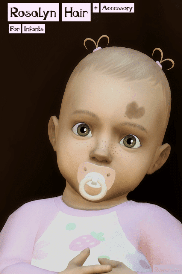 Rosalyn Thin Hairstyle with Hair Accessory for Infants [MM]