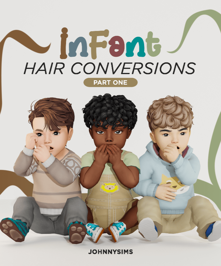 Short Curly and Wavy Hairstyle for Male Infants Set [MM]