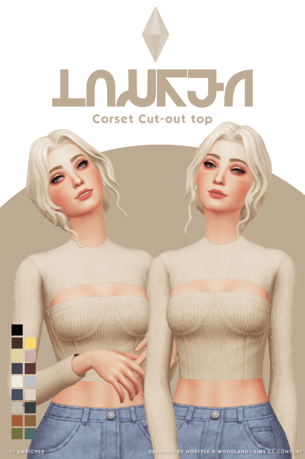 Lauren Crop Top with Cut-Out for Female [MM]