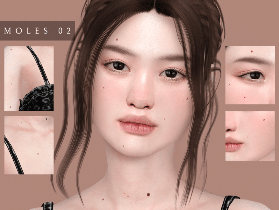 Face and Upper Body Moles Skin Details for Male and Female