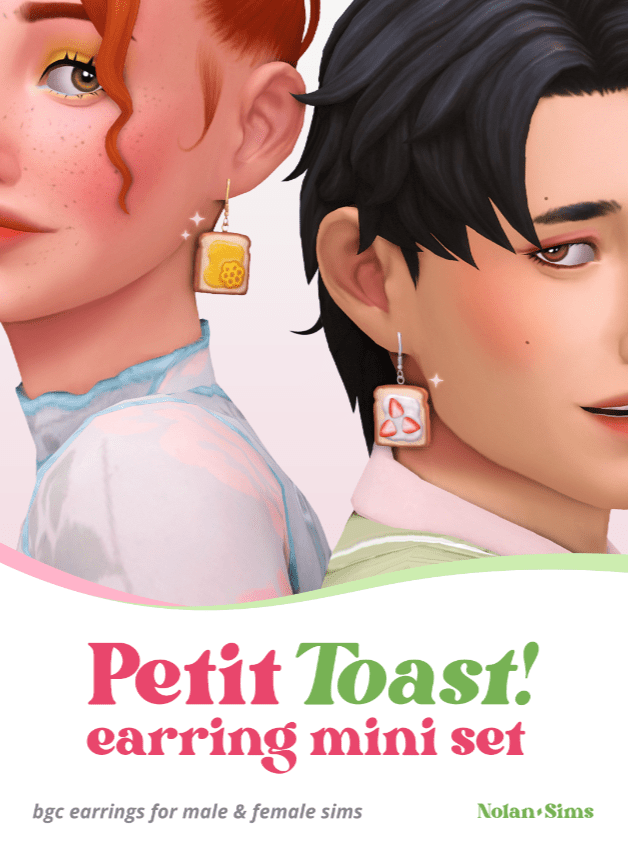 Cute Toast Earrings for Male and Female [MM]
