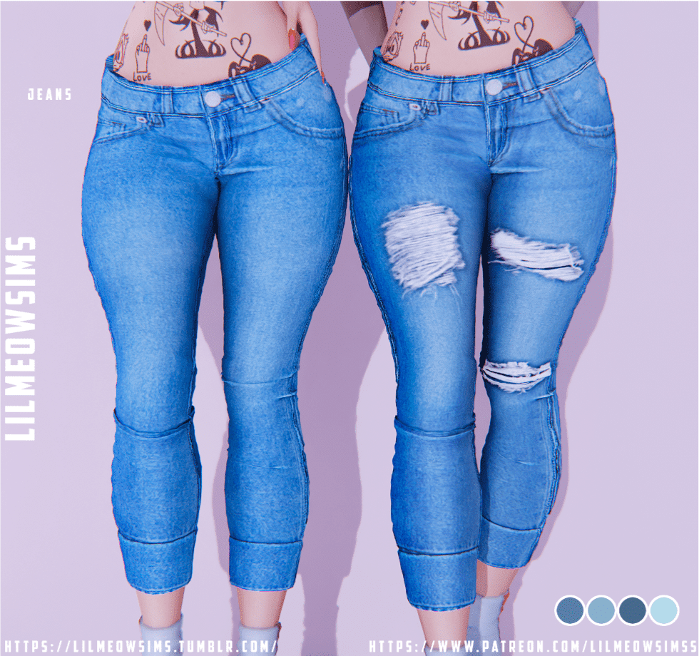 Ripped Denim Jeans for Female [ALPHA]