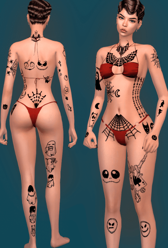 Love the Bones Full Body Tattoo for Female