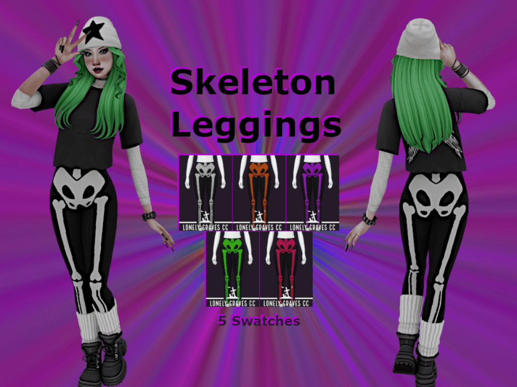 Skeleton Leggings for Female [MM]