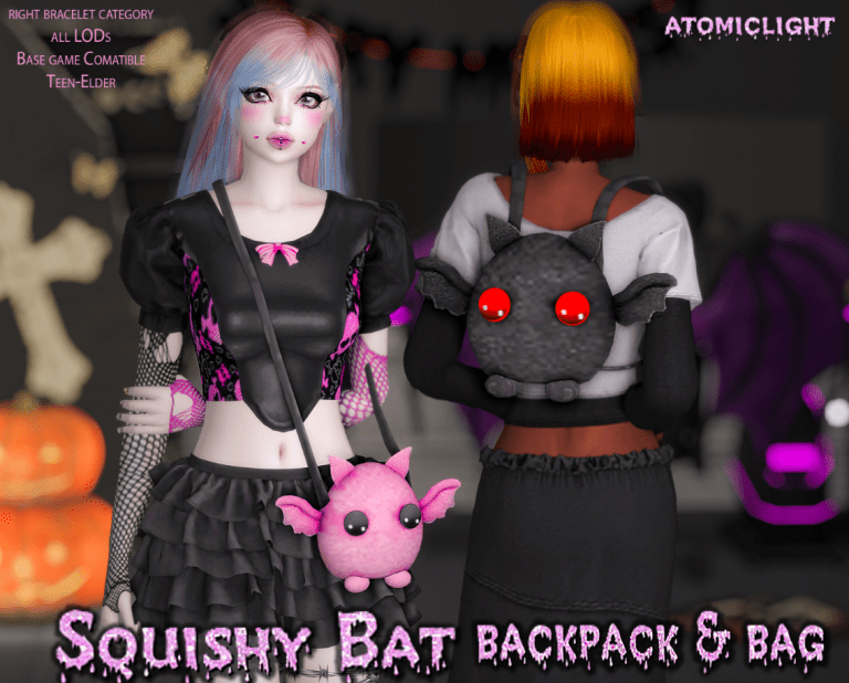 Squishy Bat Bag and Backpack Accessory for Female [ALPHA]