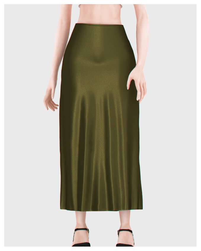 Long Silk Midi Skirt for Female [ALPHA]