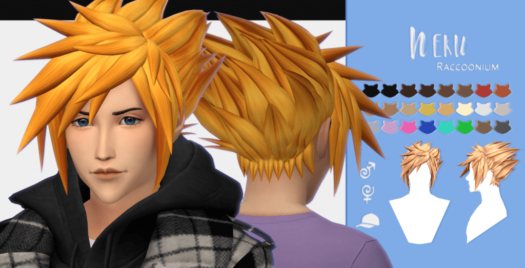 Neku Spiky Hairstyle for Male and Female [MM]