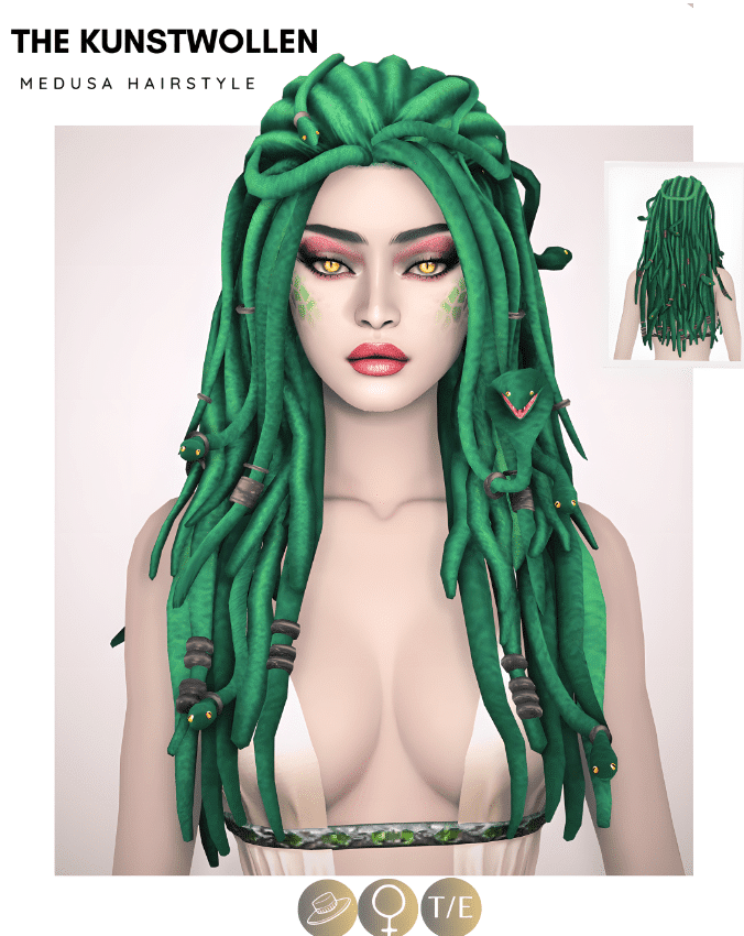 Long Medusa Hairstyle for Female [MM]