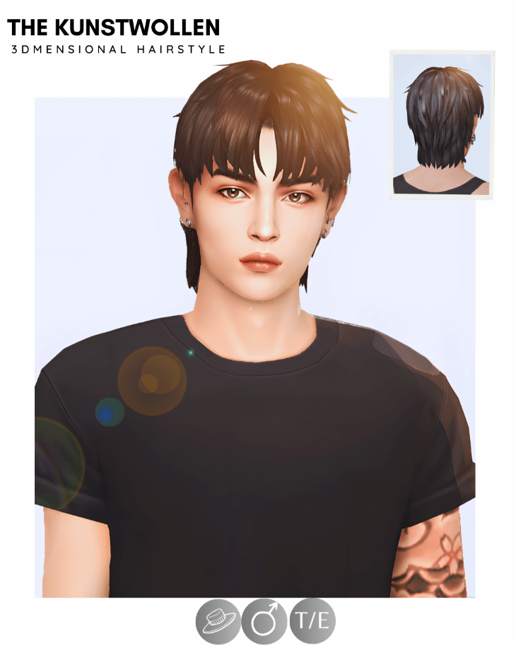 Short Modern Wolf Cut Hairstyle for Male [MM]