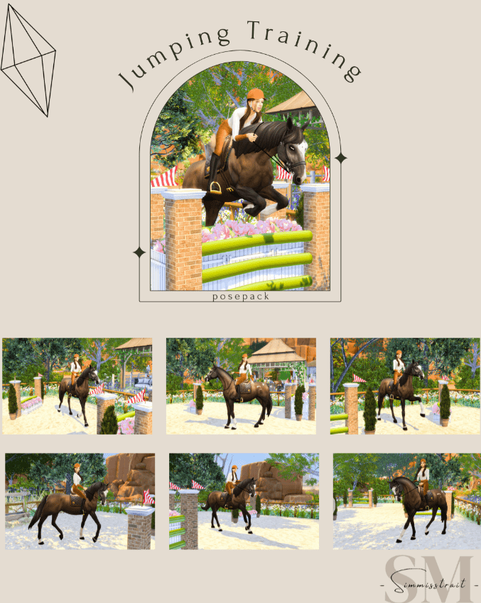 Jumping Training Pose Pack for Horses and Adults