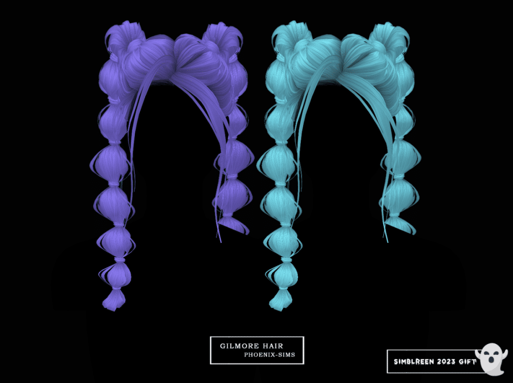 Long Bubble Braid Pigtails Hairstyle for Female [ALPHA]