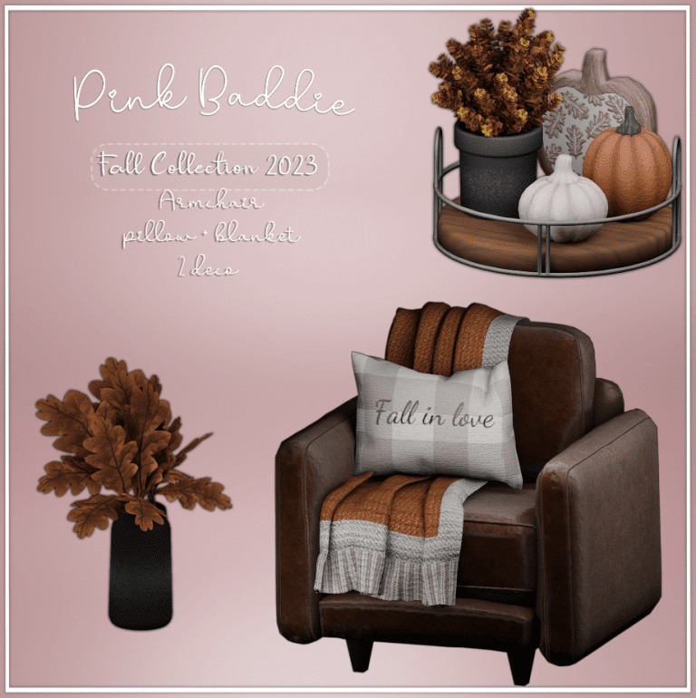 Fall Collection 2023 Set (Chair/ Plant/ Vase/ Pillow/ Blanket) [ALPHA]