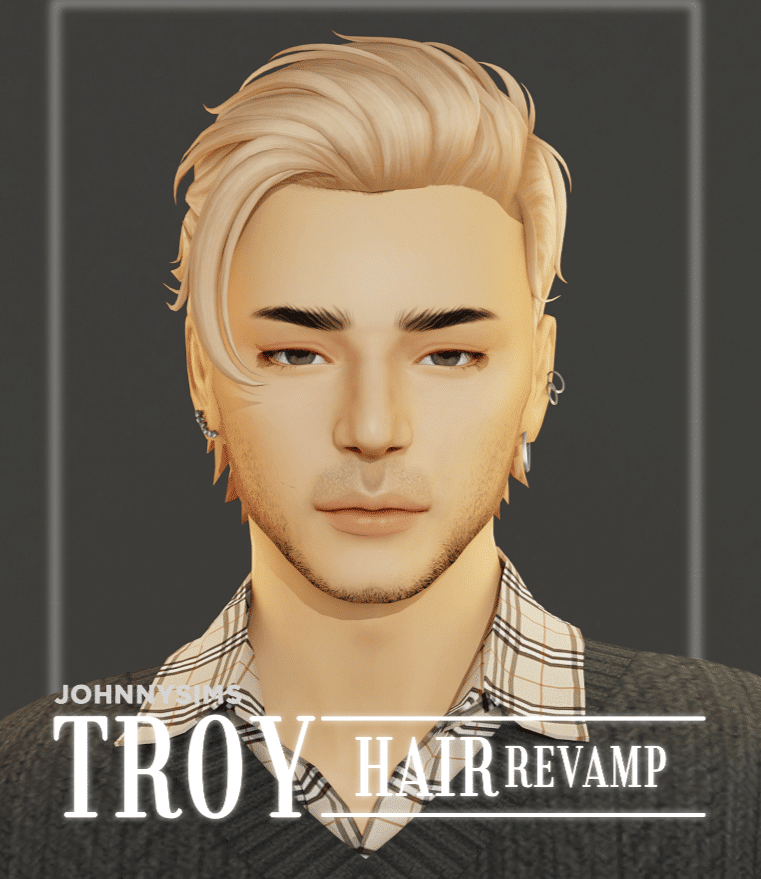 Troy Short Stylish Hairstyle for Male and Female Revamped [MM]