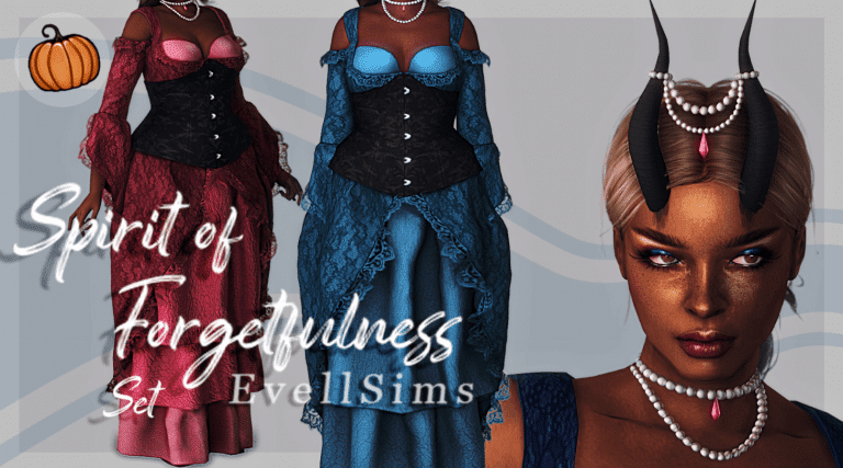 Spirit of Forgetfulness Set (Horns/ Dress/ Necklace) [MM]