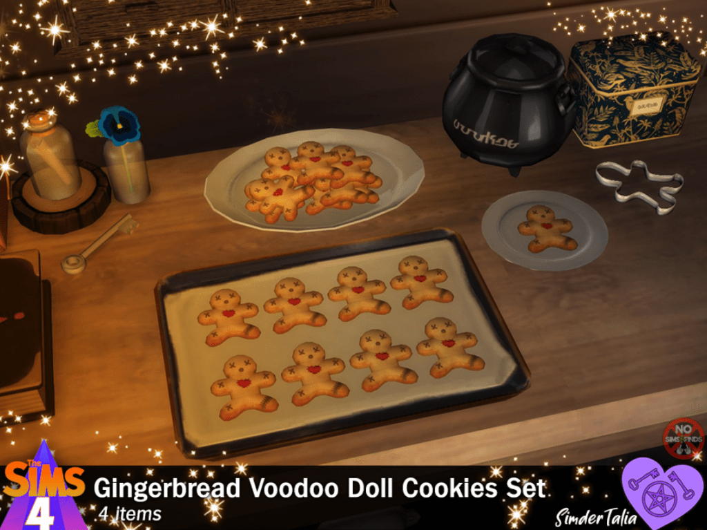 Gingerbread Voodoo Dolls Kitchen Decor Set (Cookie Jar/ Cookie Dolls/ Plate) [MM]