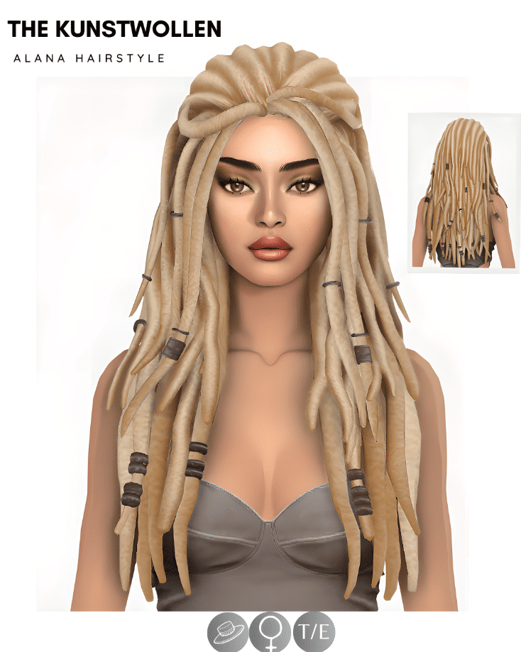 Alana Long Dreads Hairstyle for Female [MM]