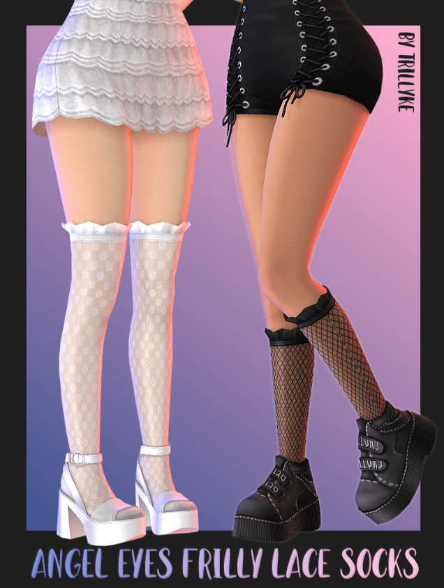 Angel Eyes Frilly Lace Socks for Female [MM]