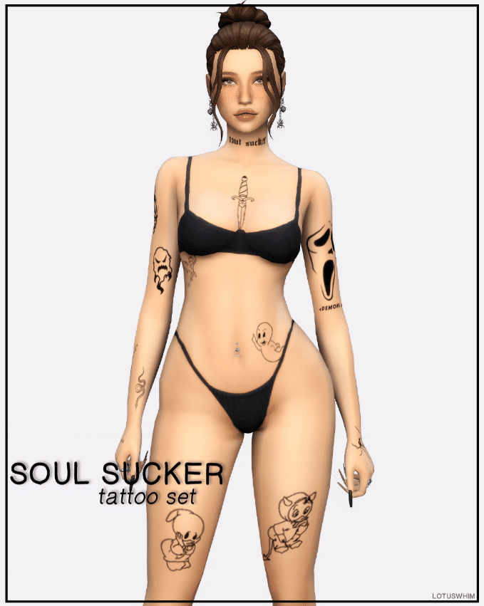 Soul Sucker Tattoo Set for Male and Female