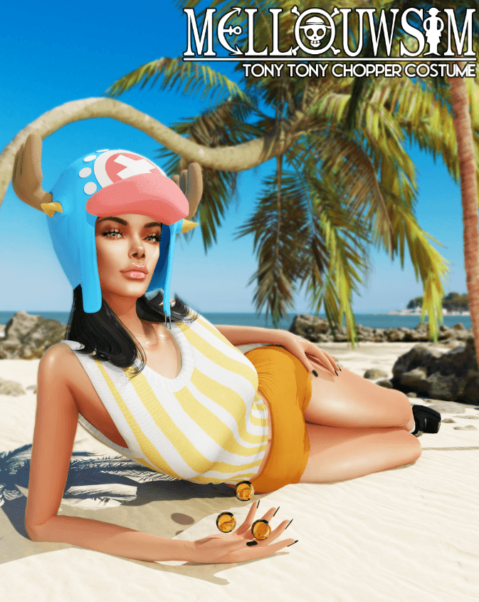 One Piece Chopper Costume for Female (Hat/ Shorts/ Cropped Tank Top) [ALPHA]