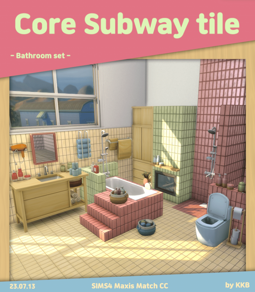 Core Subway Tile Bathroom Set